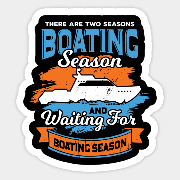 Funny Motorboat Boating Boat Captain Gift Sticker by Dolde08